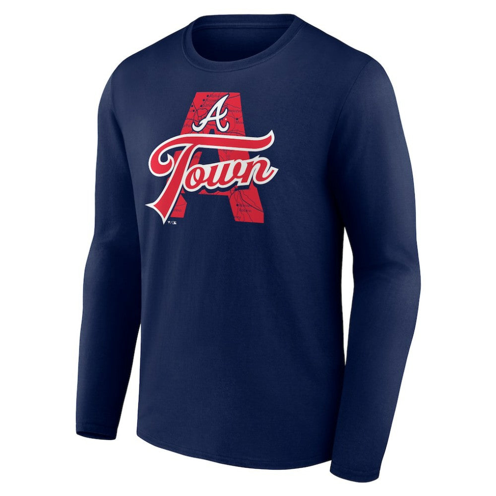 Atlanta Braves Hometown Graphic Long Sleeve T-Shirt - Navy