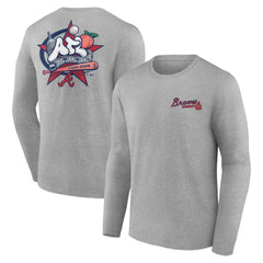 Atlanta Braves Nice Kicks Long Sleeve T-Shirt - Gray