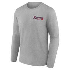 Atlanta Braves Nice Kicks Long Sleeve T-Shirt - Gray