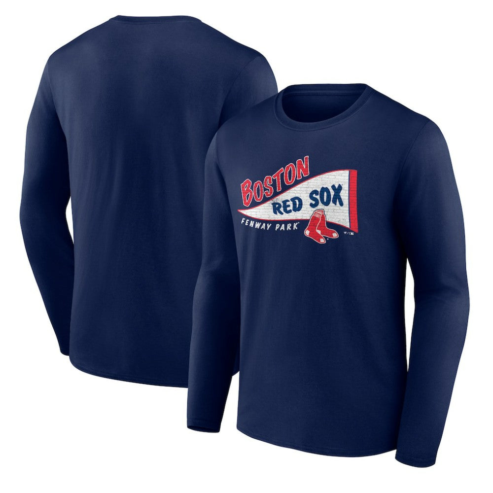 Boston Red Sox The Pennant Long Sleeve T-Shirt - Navy
