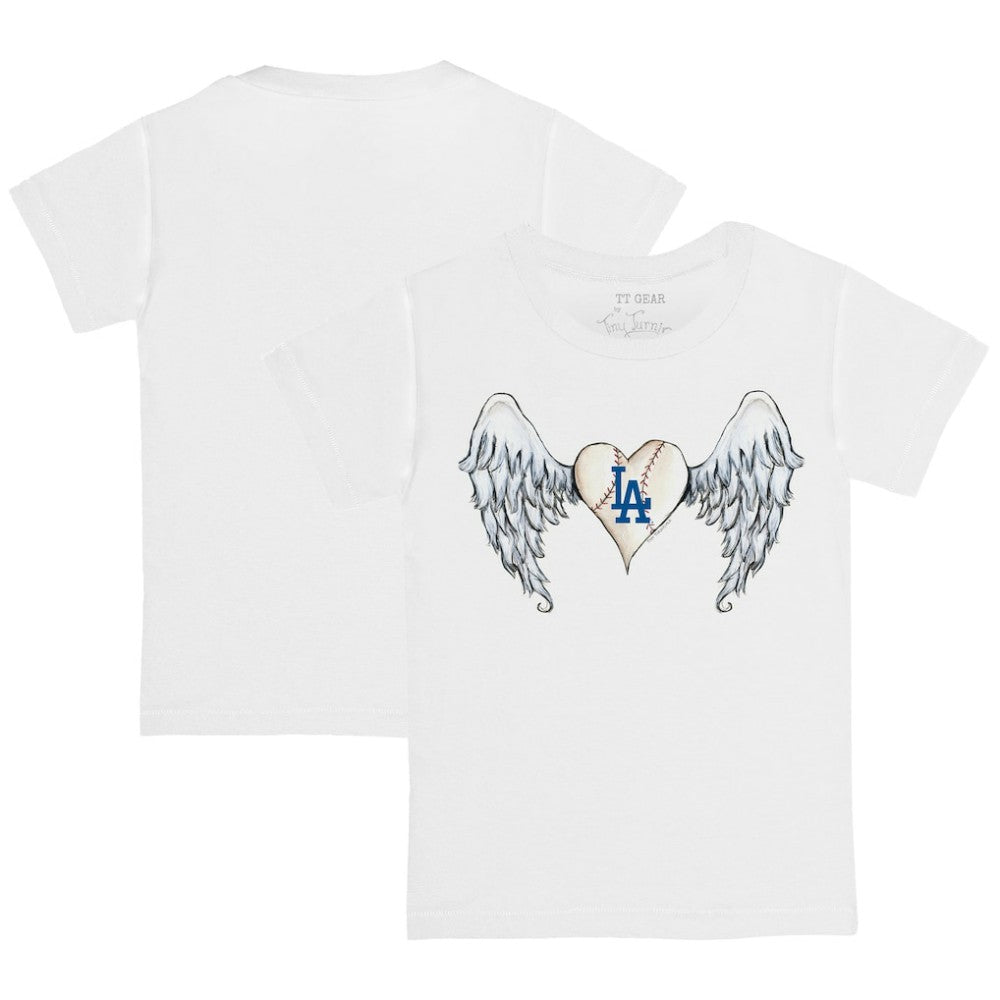 Los Angeles Dodgers Tiny Turnip Youth Angel Wings T-Shirt - White
