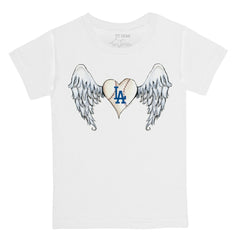 Los Angeles Dodgers Tiny Turnip Youth Angel Wings T-Shirt - White