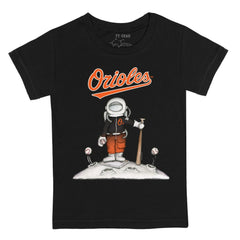 Baltimore Orioles Tiny Turnip Youth Astronaut T-Shirt - Black