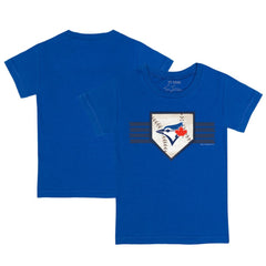 Toronto Blue Jays Tiny Turnip Youth Base Stripe T-Shirt - Royal