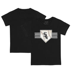 Chicago White Sox Tiny Turnip Youth Base Stripe T-Shirt - Black