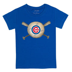 Chicago Cubs Tiny Turnip Youth Baseball Cross Bats T-Shirt - Royal