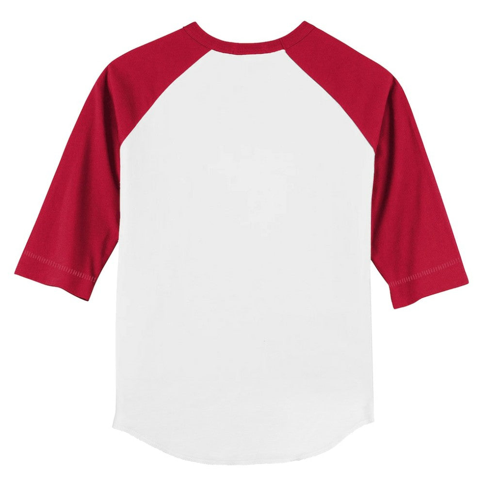 Boston Red Sox Tiny Turnip Youth Baseball Cross Bats 3/4-Sleeve Raglan T-Shirt - White/Red