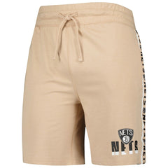 Brooklyn Nets Concepts Sport Team Stripe Shorts - Tan online