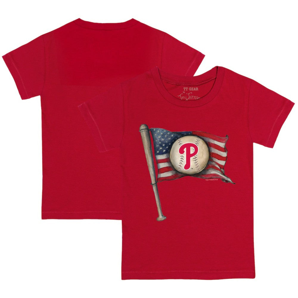 Philadelphia Phillies Tiny Turnip Youth Baseball Flag T-Shirt - Red