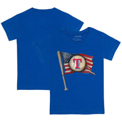 Texas Rangers Tiny Turnip Youth Baseball Flag T-Shirt - Royal