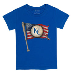 Kansas City Royals Tiny Turnip Youth Baseball Flag T-Shirt - Royal