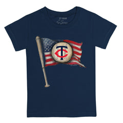 Minnesota Twins Tiny Turnip Youth Baseball Flag T-Shirt - Navy
