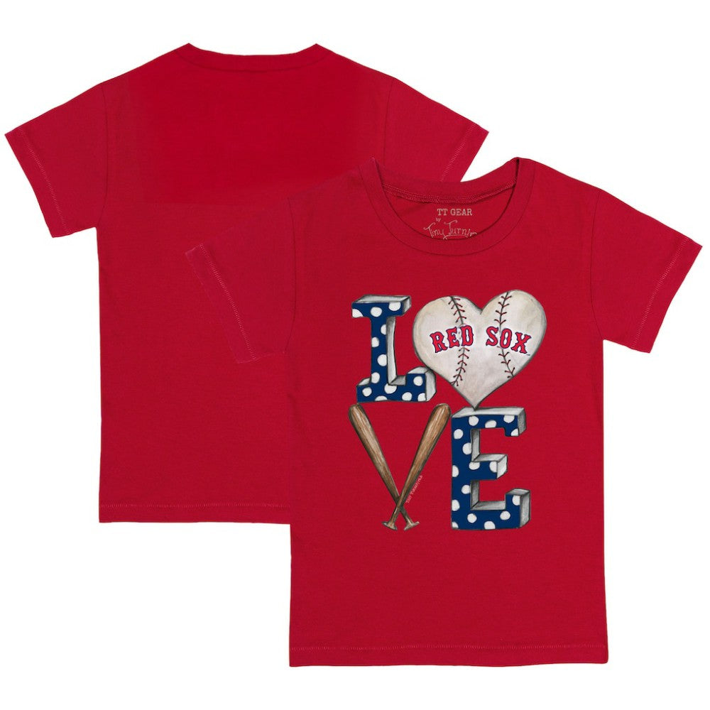 Boston Red Sox Tiny Turnip Youth Baseball Love T-Shirt - Red