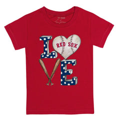 Boston Red Sox Tiny Turnip Youth Baseball Love T-Shirt - Red
