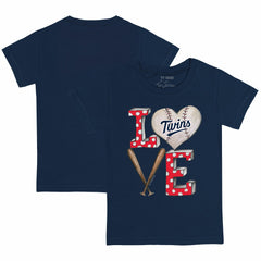 Minnesota Twins Tiny Turnip Youth Baseball Love T-Shirt - Navy