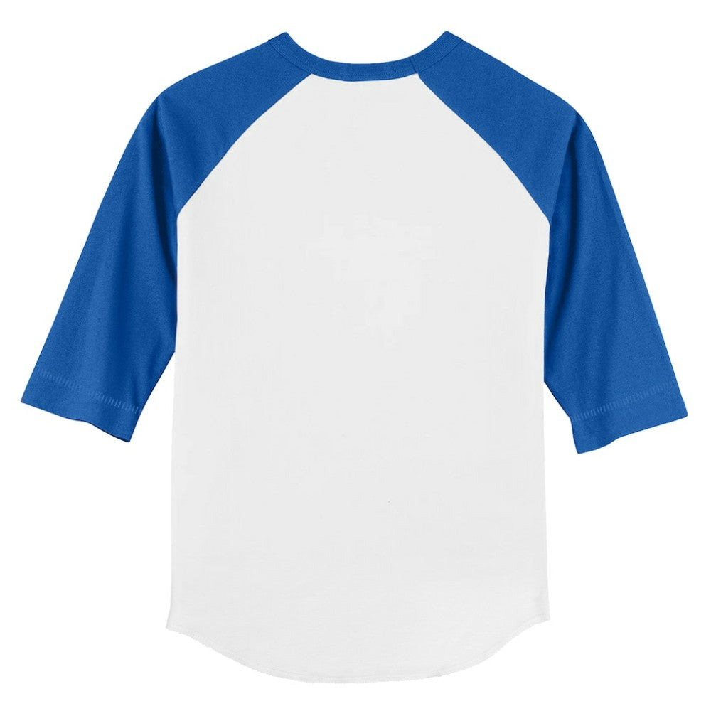Los Angeles Dodgers Tiny Turnip Youth Baseball Love 3/4-Sleeve Raglan T-Shirt - White/Royal