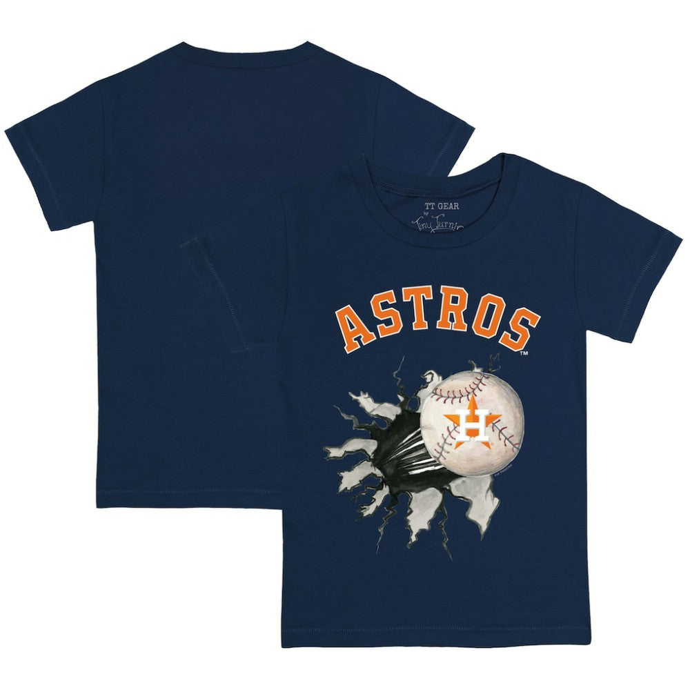 Houston Astros Tiny Turnip Youth Baseball Tear T-Shirt - Navy