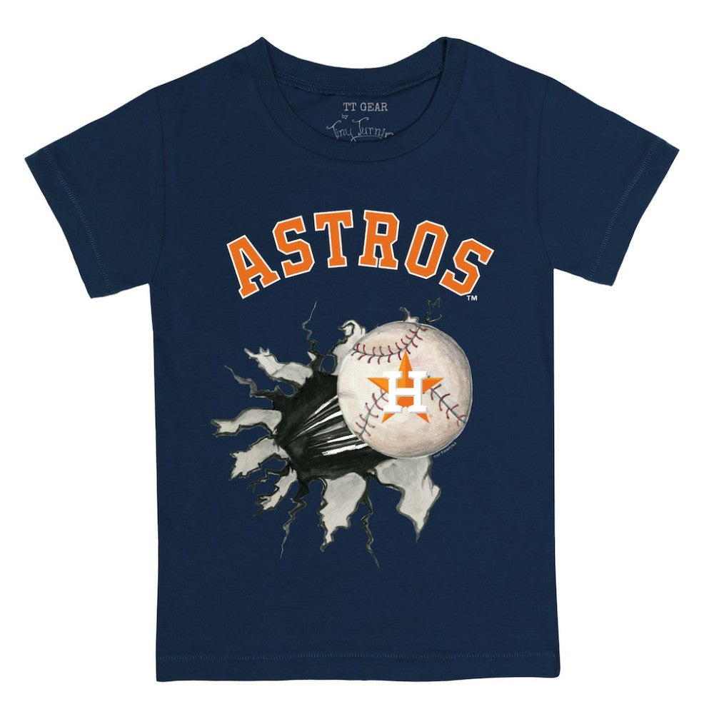 Houston Astros Tiny Turnip Youth Baseball Tear T-Shirt - Navy