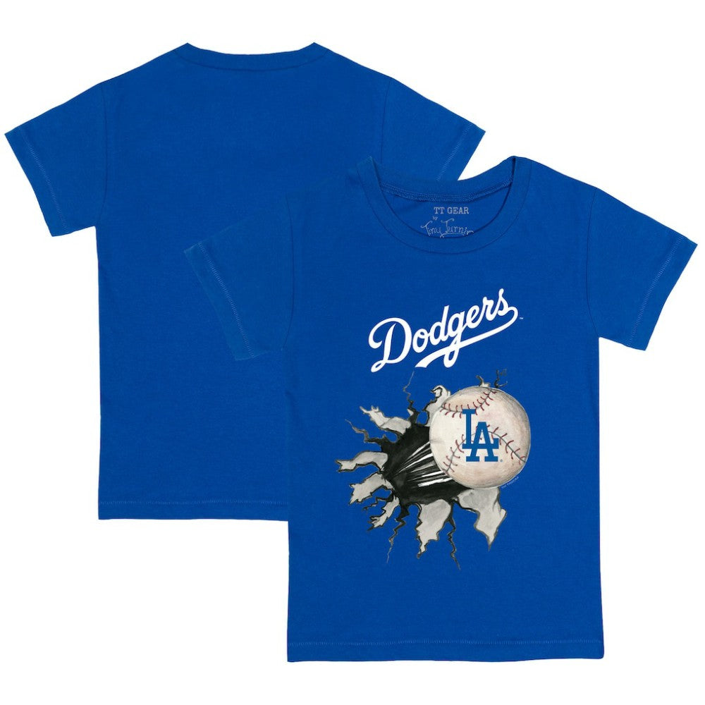 Los Angeles Dodgers Tiny Turnip Youth Baseball Tear T-Shirt - Royal