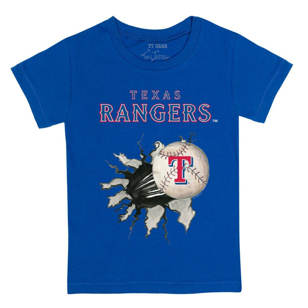 Texas Rangers Tiny Turnip Youth Baseball Tear T-Shirt - Royal