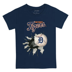 Detroit Tigers Tiny Turnip Youth Baseball Tear T-Shirt - Navy