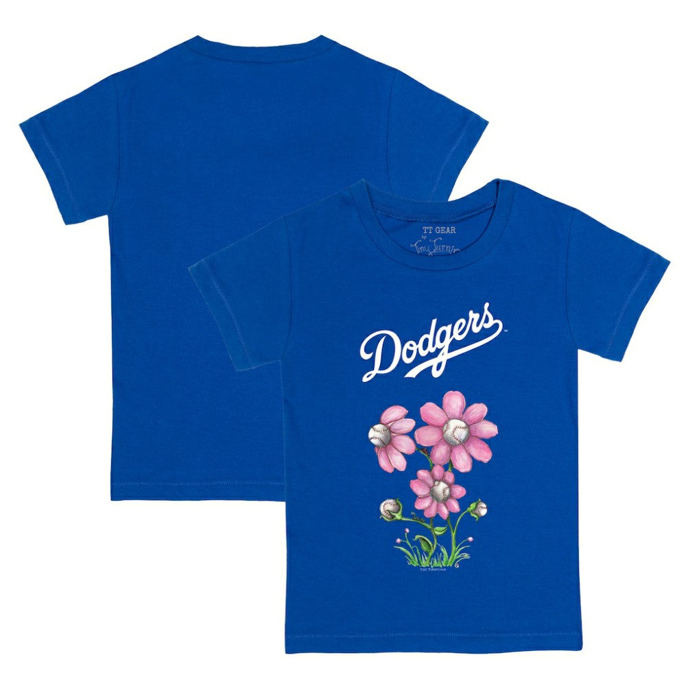 Los Angeles Dodgers Tiny Turnip Youth Blooming Baseballs T-Shirt - Royal