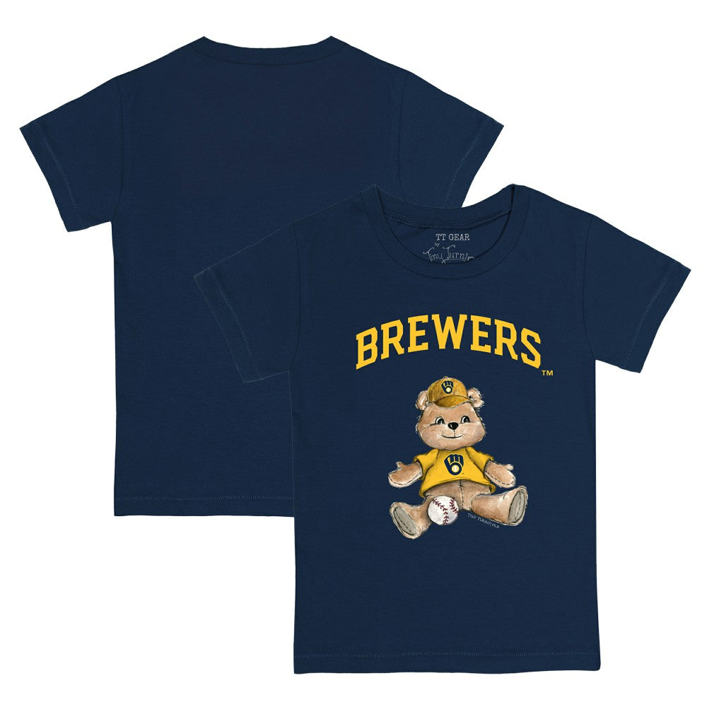 Milwaukee Brewers Tiny Turnip Youth Teddy Boy T-Shirt - Navy
