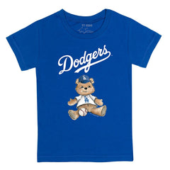 Los Angeles Dodgers Tiny Turnip Youth Teddy Boy T-Shirt - Royal