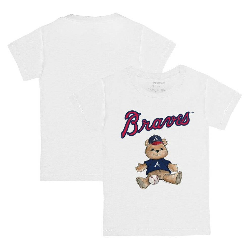 Atlanta Braves Tiny Turnip Youth Teddy Boy T-Shirt - White