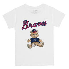 Atlanta Braves Tiny Turnip Youth Teddy Boy T-Shirt - White