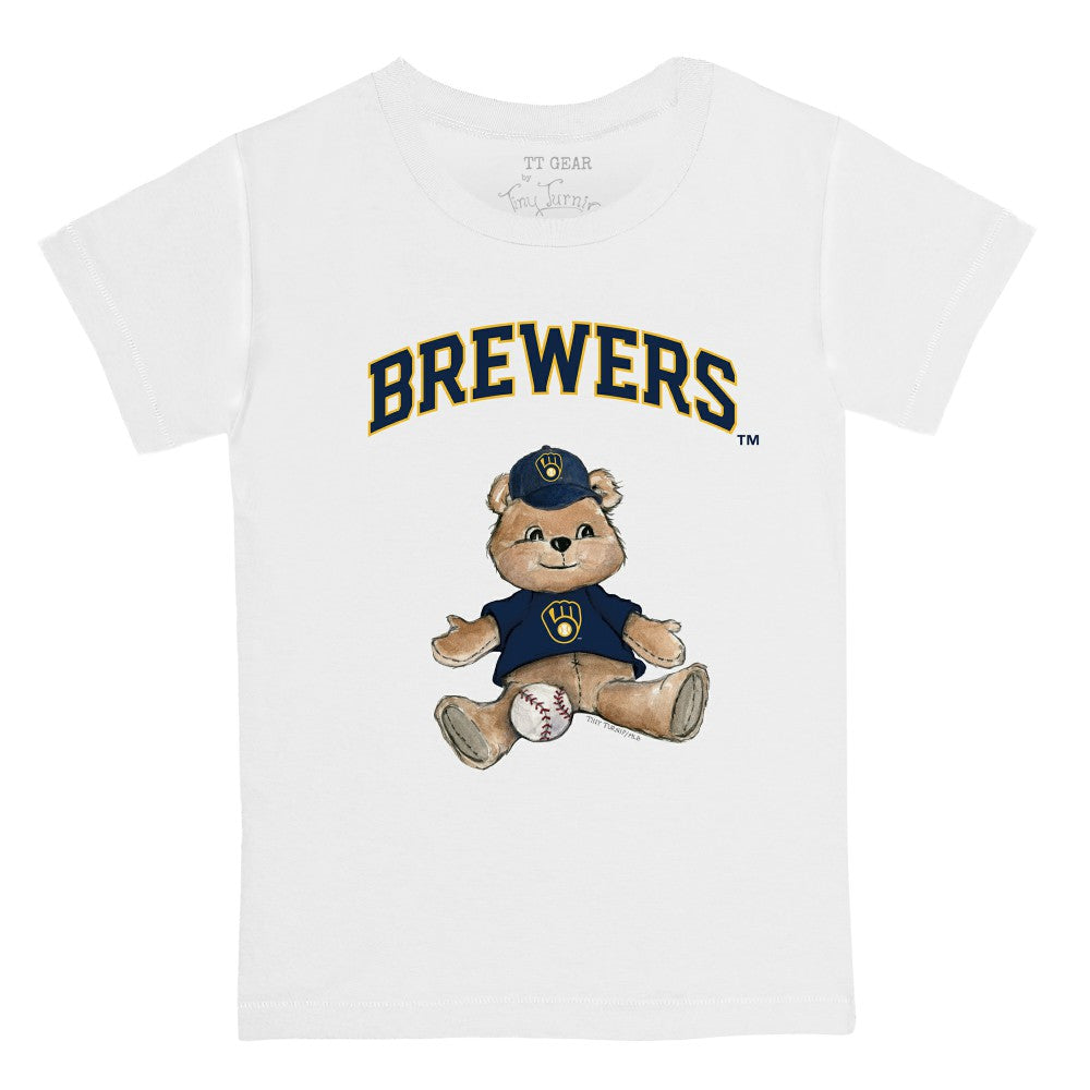 Milwaukee Brewers Tiny Turnip Youth Teddy Boy T-Shirt - White