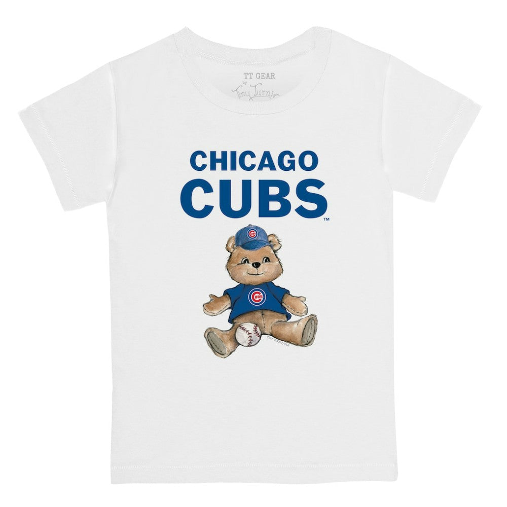 Chicago Cubs Tiny Turnip Youth Teddy Boy T-Shirt - White