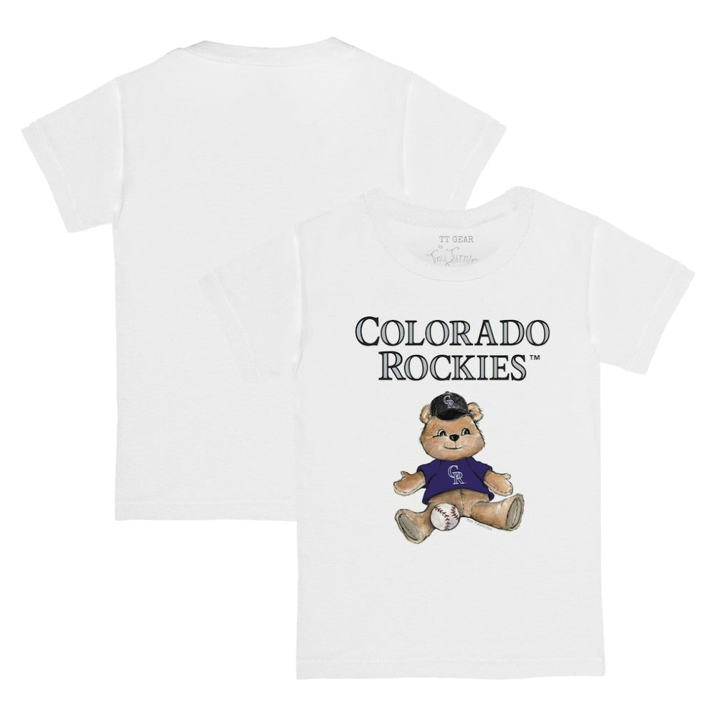 Colorado Rockies Tiny Turnip Youth Teddy Boy T-Shirt - White