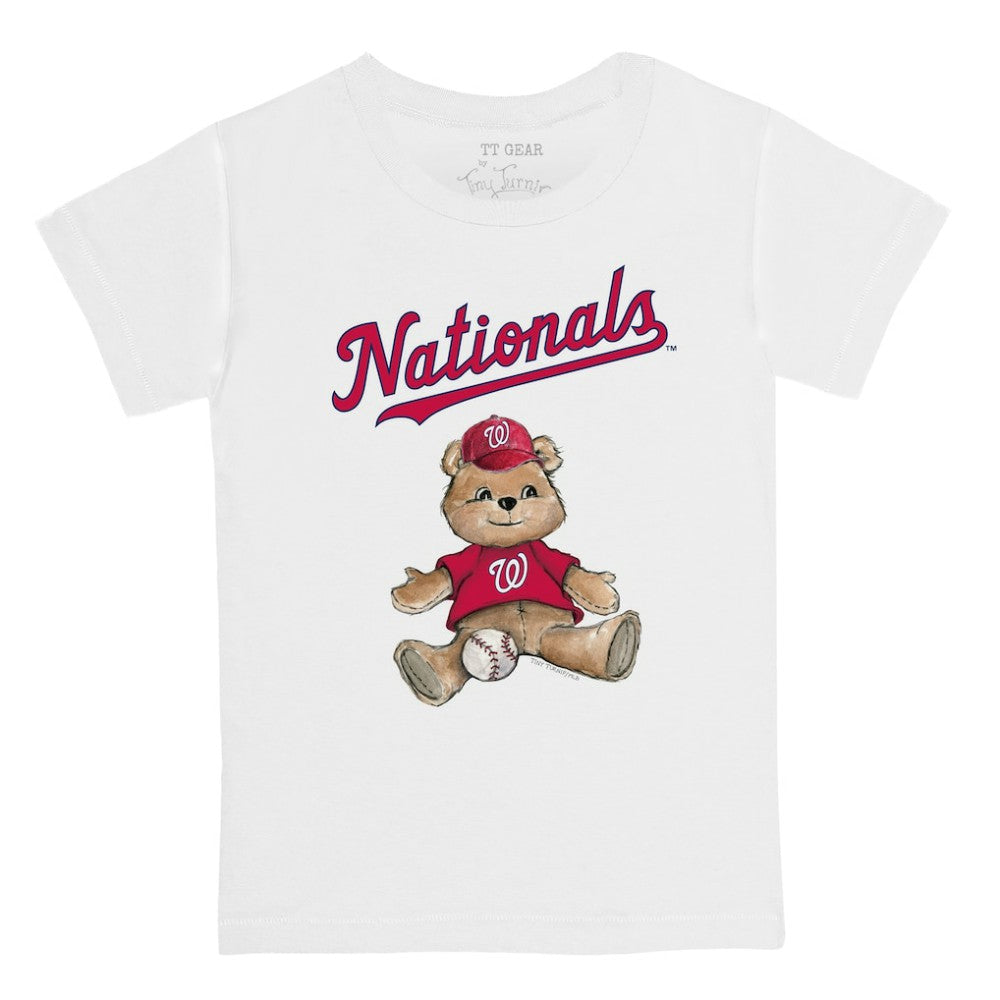 Washington Nationals Tiny Turnip Youth Teddy Boy T-Shirt - White