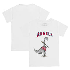 Los Angeles Angels Tiny Turnip Youth Bronto Logo T-Shirt - White