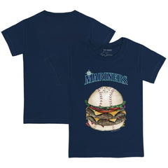 Seattle Mariners Tiny Turnip Youth Burger T-Shirt - Navy