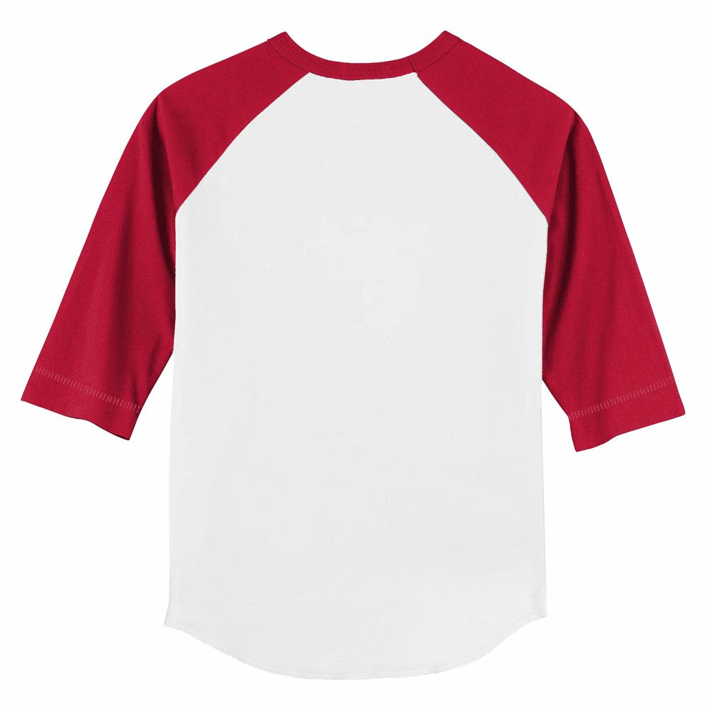 Cincinnati Reds Tiny Turnip Youth Diamond Cross Bats 3/4-Sleeve Raglan T-Shirt - White/Red
