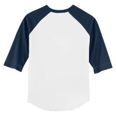 Detroit Tigers Tiny Turnip Youth Diamond Cross Bats 3/4-Sleeve Raglan T-Shirt - White/Navy