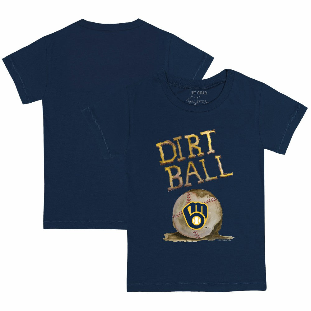Milwaukee Brewers Tiny Turnip Youth Dirt Ball T-Shirt - Navy