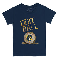 Milwaukee Brewers Tiny Turnip Youth Dirt Ball T-Shirt - Navy
