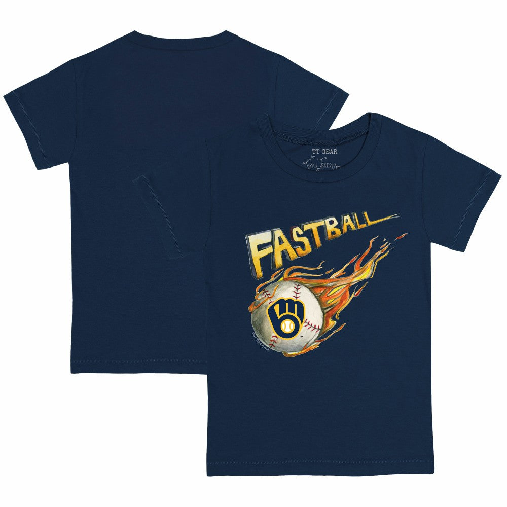 Milwaukee Brewers Tiny Turnip Youth Fastball T-Shirt - Navy