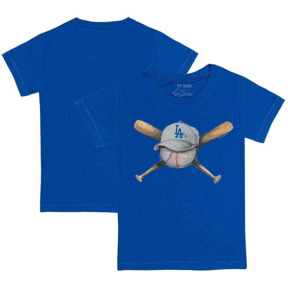 Los Angeles Dodgers Tiny Turnip Youth Hat Crossbats T-Shirt - Royal