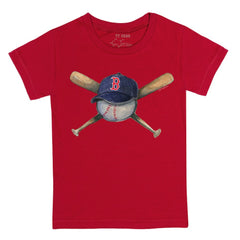 Boston Red Sox Tiny Turnip Youth Hat Crossbats T-Shirt - Red