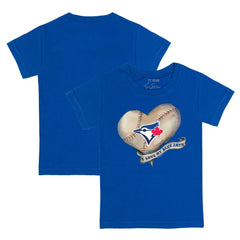 Toronto Blue Jays Tiny Turnip Youth Heart Banner T-Shirt - Royal
