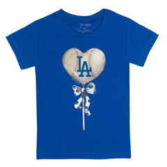 Los Angeles Dodgers Tiny Turnip Youth Heart Lolly T-Shirt - Royal