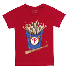 Philadelphia Phillies Tiny Turnip Youth Hot Bats T-Shirt - Red