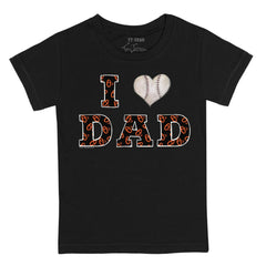 Baltimore Orioles Tiny Turnip Youth I Love Dad T-Shirt - Black
