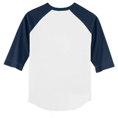 Cleveland Guardians Tiny Turnip Youth Kate 3/4-Sleeve Raglan T-Shirt - White/Navy