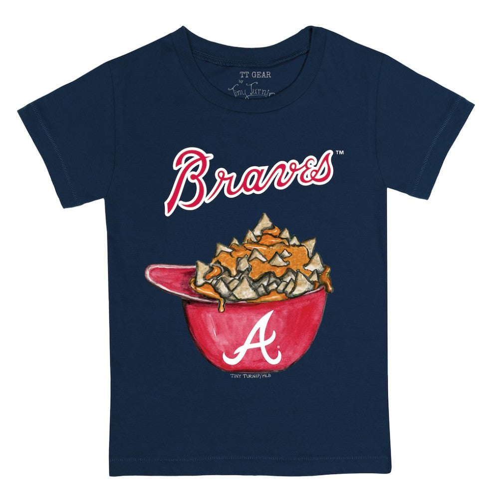 Atlanta Braves Tiny Turnip Youth Nacho Helmet T-Shirt - Navy