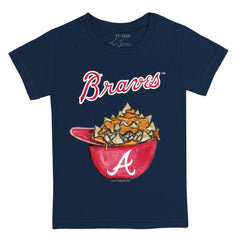 Atlanta Braves Tiny Turnip Youth Nacho Helmet T-Shirt - Navy